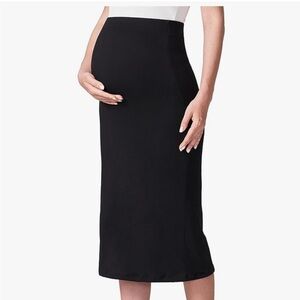 NWT 🔥Maternity Black Pencil Midi Skirt🤰